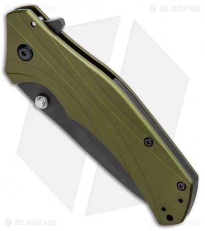 Kershaw Knockout Assisted Opening Knife Olive (3.25" Black) 1870OLBLK 2 Kershaw Knockout Assisted Opening Knife Olive (3.25" Black) 1870OLBLK - Image 2