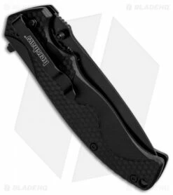 Kershaw 1338B A/O Liner Lock Knife Black GFN (3.5" Black) -Kershaw Sales Shop Kershaw LL A O Black 1338B BHQ 85041 jr side