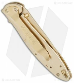 Kershaw Leek Assisted Opening Knife 24K Gold Plated (3" Gold) 1660G 9 Kershaw Leek Assisted Opening Knife 24K Gold Plated (3" Gold) 1660G -Kershaw Sales Shop Kershaw Leek 24K Gold Plated Gold KS1660G BHQ 76611 jr side