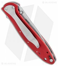 Kershaw Leek Assisted Opening Liner Lock Knife Red Snap On (3" Bead Blast) 6 Kershaw Leek Assisted Opening Liner Lock Knife Red Snap On (3" Bead Blast) -Kershaw Sales Shop Kershaw Leek Assited Opening LL Red Snap On BB KS1660RAT BHQ 99879 jr side