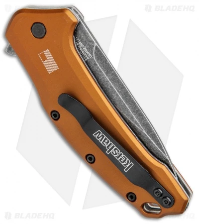 Kershaw Link Drop Point Knife Flat Dark Earth Aluminum (3.25" BlackWash) 2 Kershaw Link Drop Point Knife Flat Dark Earth Aluminum (3.25" BlackWash) - Image 2