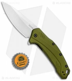 Kershaw Link 20CV Drop Point Knife Olive Al (3.25" Stonewash) 1776OLSW 9 Kershaw Link 20CV Drop Point Knife Olive Al (3.25" Stonewash) 1776OLSW -Kershaw Sales Shop Kershaw Link DP Olive Aluminum SW 1776OLSW BHQ 105987 jr bottlecap 2