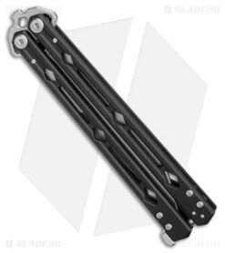 Kershaw Lucha Balisong Butterfly Knife Black (4.5" Stonewash) 5150BLK -Kershaw Sales Shop Kershaw Lucha Balisong Butterfly Black SW BHQ 117073 jr side