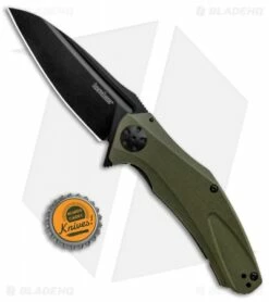 Kershaw Natrix XL Sub-Frame Lock Knife OD Green G-10 (3.75" Black) 7008OLBLK -Kershaw Sales Shop Kershaw Natri XL Sub FL OD Green G 10 Black 7008OLBLK BHQ 80571 jr bottlecap