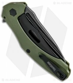 Kershaw Natrix A/O Knife Olive Green G-10 (3.25" BlackWash) 7007OLBW 6 Kershaw Natrix A/O Knife Olive Green G-10 (3.25" BlackWash) 7007OLBW -Kershaw Sales Shop Kershaw Natrix A O Olive Green Blackwash 7007OLBW BHQ 82643 jr side