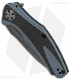 Kershaw Natrix Sub-Frame Lock Knife Blue G-10/Carbon Fiber (3.25" Gray) 7007CF -Kershaw Sales Shop Kershaw Natrix Blue G10 CF Gray BHQ 80570 er spine