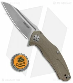 Kershaw Natrix Sub-Frame Lock Knife Tan G-10 (3.25" Stonewash) 7007TAN -Kershaw Sales Shop Kershaw Natrix Sub FL Tan G 10 SW KS7007TAN BHQ 88101 jr bottlecap