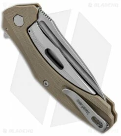 Kershaw Natrix Sub-Frame Lock Knife Tan G-10 (3.25" Stonewash) 7007TAN -Kershaw Sales Shop Kershaw Natrix Sub FL Tan G 10 SW KS7007TAN BHQ 88101 jr side