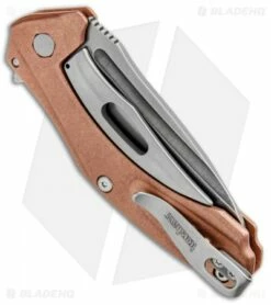 Kershaw Mini Natrix Sub-Frame Lock Knife Copper (2.75" Stonewash) 7006CU -Kershaw Sales Shop Kershaw Natrix Sub Frame Copper SW 7006CU BHQ 80567 jr side