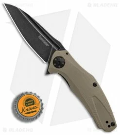 Kershaw Natrix Sub-Frame Lock Knife Tan G-10 (3.25" Black Stonewash) 7007TANBW -Kershaw Sales Shop Kershaw Natrix Tan G10 Black SW BHQ 87958 er bottlecap