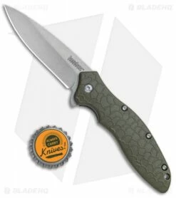 Kershaw Oso Sweet Assisted Opening Knife OD Green (3" Stonewash) 1830ODSW -Kershaw Sales Shop Kershaw Oso Sweet Assisted Opening OD Green SW KS1830ODSW BHQ 79526 jr bottlecap