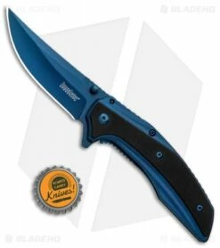Kershaw Outright A/O Frame Lock Knife Blue/Black G-10 (3" Blue) 8320 -Kershaw Sales Shop Kershaw Outright AO FL Blue Black G 10 Blue 8320 BHQ 80595 jr bottlecap