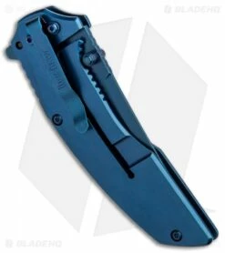 Kershaw Outright A/O Frame Lock Knife Blue/Black G-10 (3" Blue) 8320 -Kershaw Sales Shop Kershaw Outright AO FL Blue Black G 10 Blue 8320 BHQ 80595 jr side