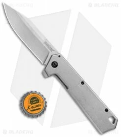 Kershaw Passage Assisted Opening Knife Stainless Steel (3.5" Stonewash) -Kershaw Sales Shop Kershaw Passage KS1361X BHQ 104004 jr bottlecap