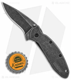 Kershaw Scallion Assisted Opening Knife Blackwash (2.25" Black) 1620FLBW -Kershaw Sales Shop Kershaw Scallion Assisted Opening Knife Blackwash 2in Black BHQ 164958 td size