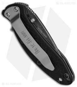 Kershaw Scallion Assisted Opening Knife Black (2.25" Blackwash) -Kershaw Sales Shop Kershaw Scallion LL AO Blackwash BHQ 154169 td side