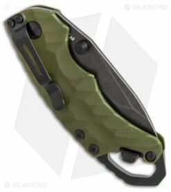 Kershaw Shuffle II Tanto Liner Lock Knife OD Green (2.25" BlackWash) 8750TOLBW -Kershaw Sales Shop Kershaw Shuffle 2 tanto OD Green blackwash BHQ 52218 er side