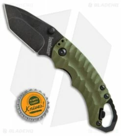 Kershaw Shuffle II Tanto Liner Lock Knife OD Green (2.25" BlackWash) 8750TOLBW -Kershaw Sales Shop Kershaw Shuffle 2 tanto OD Green blackwash BHQ 52218 er size