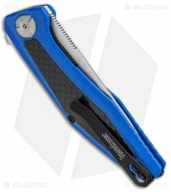 Kershaw Sinkevich Atmos Liner Lock Knife Blue G-10/Carbon Fiber (3" Satin) 6 Kershaw Sinkevich Atmos Liner Lock Knife Blue G-10/Carbon Fiber (3" Satin) -Kershaw Sales Shop Kershaw Sinkevich Atomost LL Blue G 10 CF Satin KS4037BLU BHQ 90130 jr side