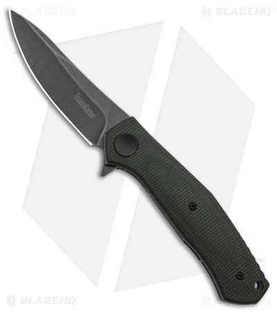 Kershaw Sinkevich Concierge Liner Lock Knife Green Micarta (3.25" Black SW) 1 Kershaw Sinkevich Concierge Liner Lock Knife Green Micarta (3.25" Black SW)