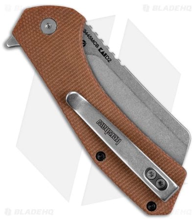 Kershaw Static Cleaver Liner Lock Knife Brown Micarta (2.8" SW D2) 2 Kershaw Static Cleaver Liner Lock Knife Brown Micarta (2.8" SW D2) - Image 2
