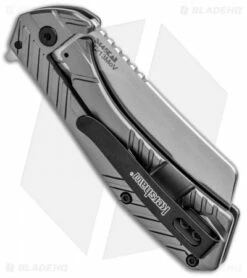 Kershaw Static Cleaver Frame Lock Knife Gray Stainless Steel (2.8" Satin) 3445 -Kershaw Sales Shop Kershaw Static Cleaver FL Gray SS Satin 3445 BHQ 101842 jr side