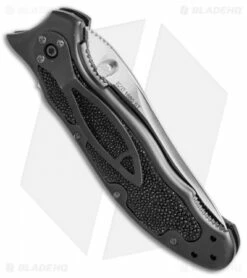 Kershaw Steven Seagal 1680ST Liner Lock Knife Ray Skin (3.5" Polish Serr) XXXX -Kershaw Sales Shop Kershaw Steven Seagal 1680ST ray skin polish serr BHQ 67699 er side