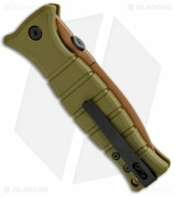 Kershaw XCOM Liner Lock Knife Desert Warrior GFN (3.6" Copper) Exclusive -Kershaw Sales Shop Kershaw XCOM LL Desert Warrior GFN Copper Exclusive 3425DW BHQ 103239 jr side