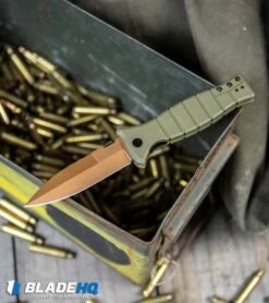 Kershaw XCOM Liner Lock Knife Desert Warrior GFN (3.6" Copper) Exclusive -Kershaw Sales Shop Kershaw XCOM Liner Lock Knife Desert Warrior GFN Copper Exclusive BHQ 103239 kp brass WEB