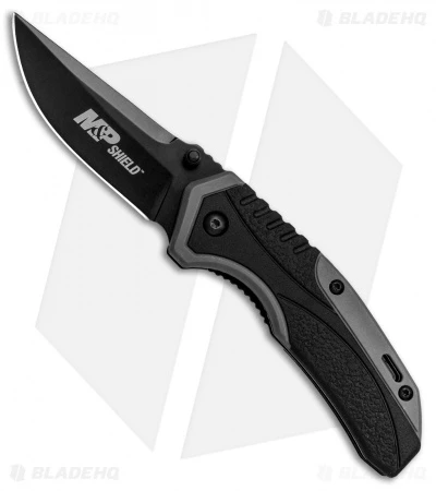 M&P Shield Spring Assisted Knife Black/Gray Rubber (2.75" Black) 1085918 1 M&P Shield Spring Assisted Knife Black/Gray Rubber (2.75" Black) 1085918