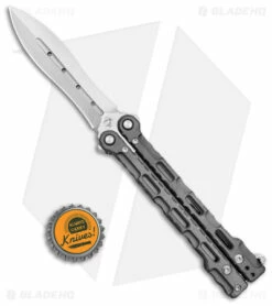 Mantis Mothra Dagger Balisong Butterfly Knife Titanium (4.5" Satin) -Kershaw Sales Shop Mantis Bali Song Monthra Dark Gray Dagger Satin BHQ 147753 jr bottlecap