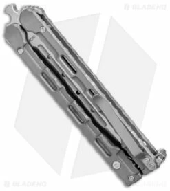 Mantis Mothra Dagger Balisong Butterfly Knife Titanium (4.5" Satin) -Kershaw Sales Shop Mantis Bali Song Monthra Dark Gray Dagger Satin BHQ 147753 jr side