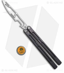 Maxace Phantom Balisong Butterfly Trainer Knife Gray Aluminum (4.3" SW) -Kershaw Sales Shop Maxace Phantom Balisong Trainer Gray Aluminum SW BHQ 180483 KC bottlecap