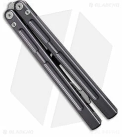 Maxace Phantom Balisong Butterfly Trainer Knife Gray Aluminum (4.3" SW) -Kershaw Sales Shop Maxace Phantom Balisong Trainer gray Aluminum SW BHQ 180483 KC spine