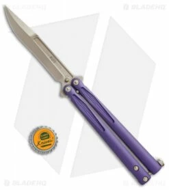 Microtech Tachyon III Balisong Butterfly Purple (4.5" Bronze) 173-13PU -Kershaw Sales Shop Microtech Tachyon 3 Purple Bronze BHQ 67714 jr bottlecap