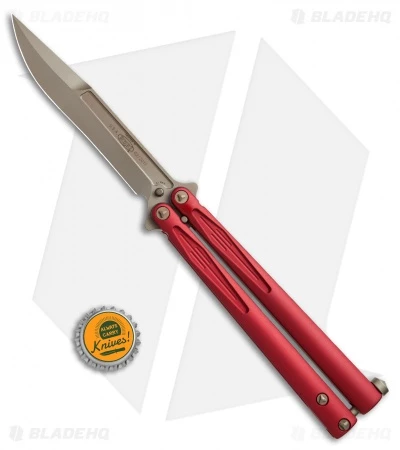 Microtech Tachyon III Balisong Butterfly Red (4.5" Bronze) 173-13RD 4 Microtech Tachyon III Balisong Butterfly Red (4.5" Bronze) 173-13RD - Image 4