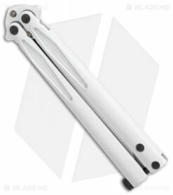 Microtech Tachyon III Balisong Butterfly Storm Trooper (4.5" White) 173-1ST -Kershaw Sales Shop Microtech Tachyon 3 storn trooper white 173 1ST BHQ 52364 er spine 2