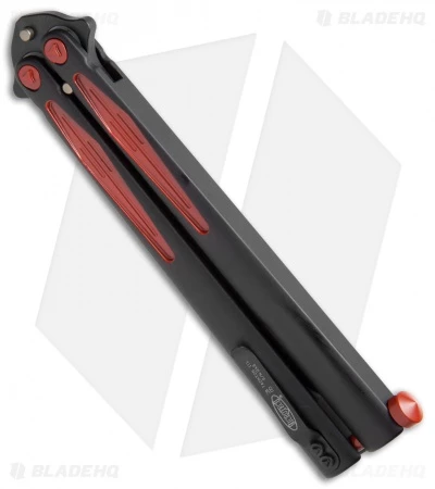 Microtech Tachyon III Balisong Butterfly Knife (4.5" Black/Red) 173-1BW 3 Microtech Tachyon III Balisong Butterfly Knife (4.5" Black/Red) 173-1BW - Image 3