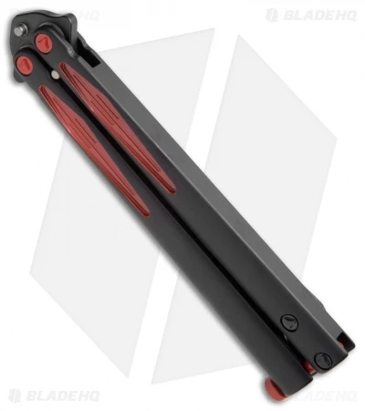 Microtech Tachyon III Balisong Butterfly Knife (4.5" Black/Red) 173-1BW 2 Microtech Tachyon III Balisong Butterfly Knife (4.5" Black/Red) 173-1BW - Image 2