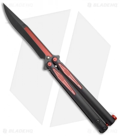 Microtech Tachyon III Balisong Butterfly Knife (4.5" Black/Red) 173-1BW 1 Microtech Tachyon III Balisong Butterfly Knife (4.5" Black/Red) 173-1BW
