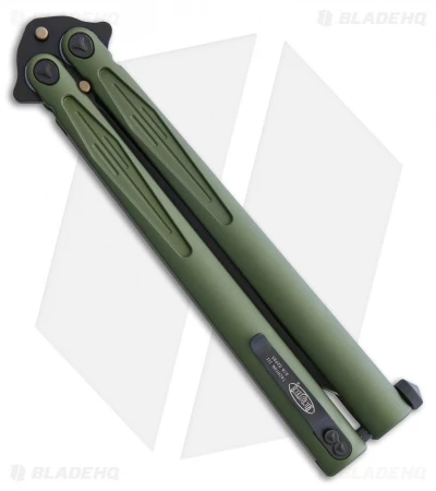 Microtech Tachyon III Balisong Butterfly OD Green (4.5" Black) 173-1DLCOD 2 Microtech Tachyon III Balisong Butterfly OD Green (4.5" Black) 173-1DLCOD - Image 2