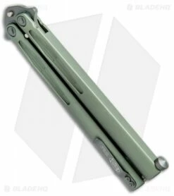 Microtech Tachyon III Balisong Butterfly OD Green (4.5" OD Green) 173-1GR -Kershaw Sales Shop Microtech Tachyon III Balisong Butterfly OD Green OD Green 173 1GR BHQ 75223 jr side