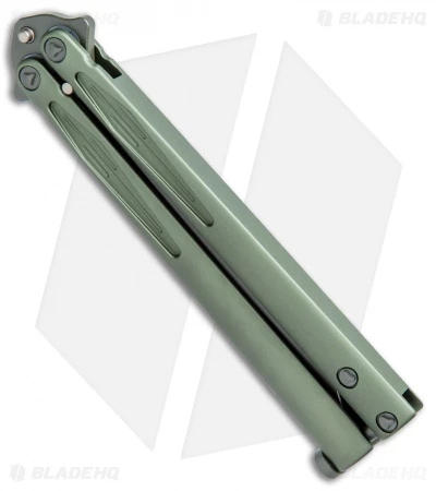 Microtech Tachyon III Balisong Butterfly OD Green (4.5" OD Green Serr) 173-2GR 2 Microtech Tachyon III Balisong Butterfly OD Green (4.5" OD Green Serr) 173-2GR - Image 2