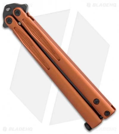 Microtech Tachyon III Balisong Butterfly Orange (4.5" Black) 173-1DLCOR 2 Microtech Tachyon III Balisong Butterfly Orange (4.5" Black) 173-1DLCOR - Image 2