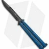 Microtech Tachyon III Balisong Butterfly Knife Blue (4.5" Black) 173-1DLCBL