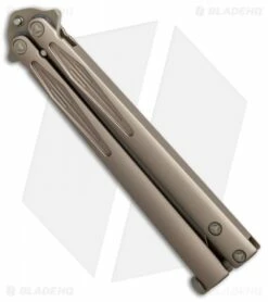 Microtech Tachyon III Balisong Butterfly Knife Tan (4.5" Tan) 173-1TN -Kershaw Sales Shop Microtech Tachyon III tan tan BHQ 75887 er spine