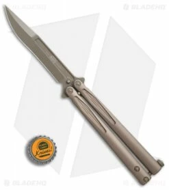 Microtech Tachyon III Balisong Butterfly Knife Tan (4.5" Tan) 173-1TN -Kershaw Sales Shop Microtech Tachyon III tan tan BHQ 75887 jr bottlecap