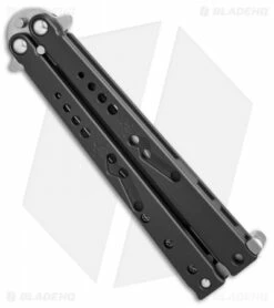 Microtech Dragonfly Butterfly Knife Black (3.75" Stonewash) *Collection* -Kershaw Sales Shop Microtech dragonfly sw BHQ 0301 er side