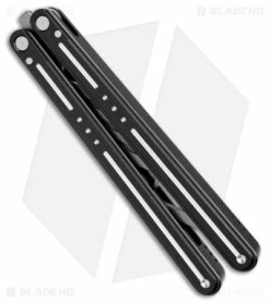 Nabalis The Morse Butterfly Balisong Trainer Black Aluminum (3.75" Steel) -Kershaw Sales Shop Nabalis The Morse Butterfly Balisong Trainer Black Aluminum Steel BHQ 175008 jr side