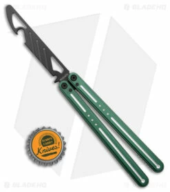 Nabalis The Morse Butterfly Balisong Trainer Green Aluminum (3.75" Steel) -Kershaw Sales Shop Nabalis The Morse Butterfly Balisong Trainer Green Aluminum Black BHQ 175011 jr bottlecap